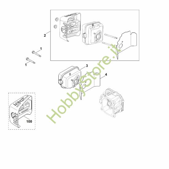 Picture of F - Scarico XT-675 (XT675-3069)